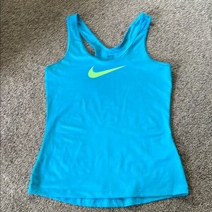 Nike Blue Fitted Sleeveless Tank Top